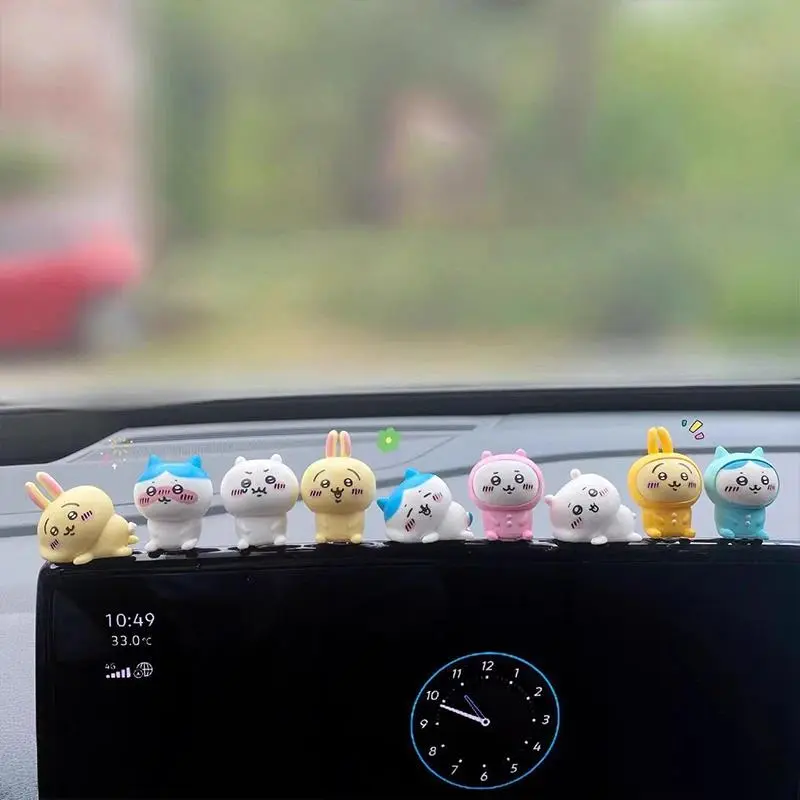 Chiikawa Car Decorate Ornaments Doll Model Console Screen Decorate Cartoon Cute Usagi Hachiware Genuine Car Accessories Gift