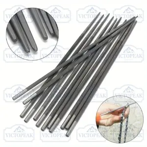Round Files Set, 5.5mm 7/32inch, 4.8mm 3/16inch, 4.0mm 5/32inch, 12 Pieces Per Box, Precision Tools for Metalworking