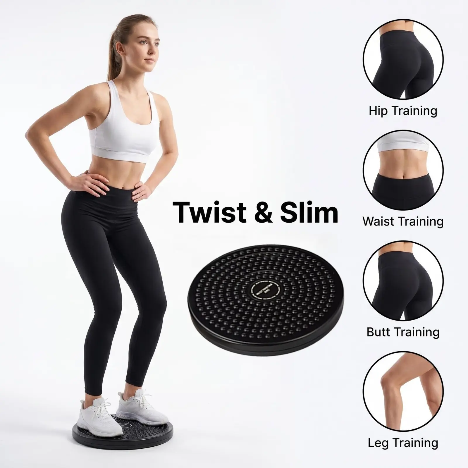 1 piece portable abdominal shaping balance trainer - waist twist disc, suitable for core workouts, gym dynamic rotating board, rhythm practitioner for stability training, no power supply required, indoor fitness equipment