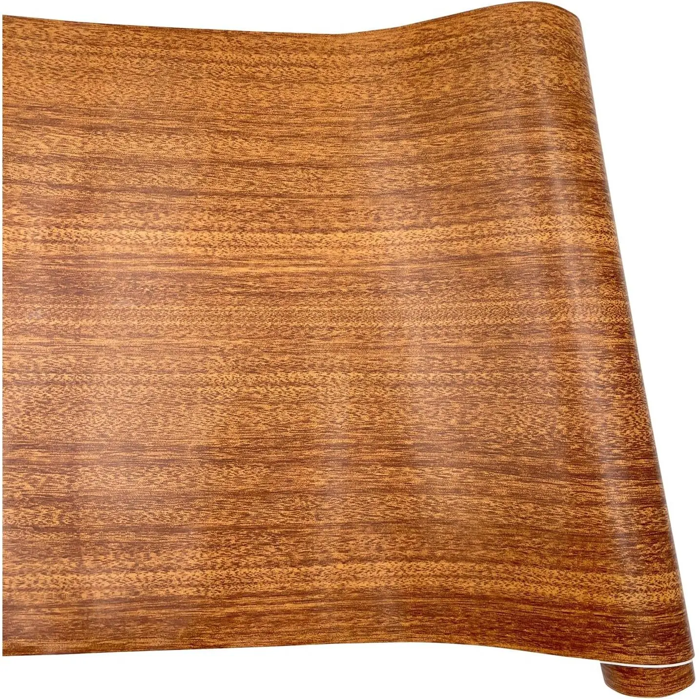 Brown  Textured Vinyl Drawer Paper Self-Adhesive Shelf Liner Countertop Sliding Door Sticker 17.7 Inch by 9.8