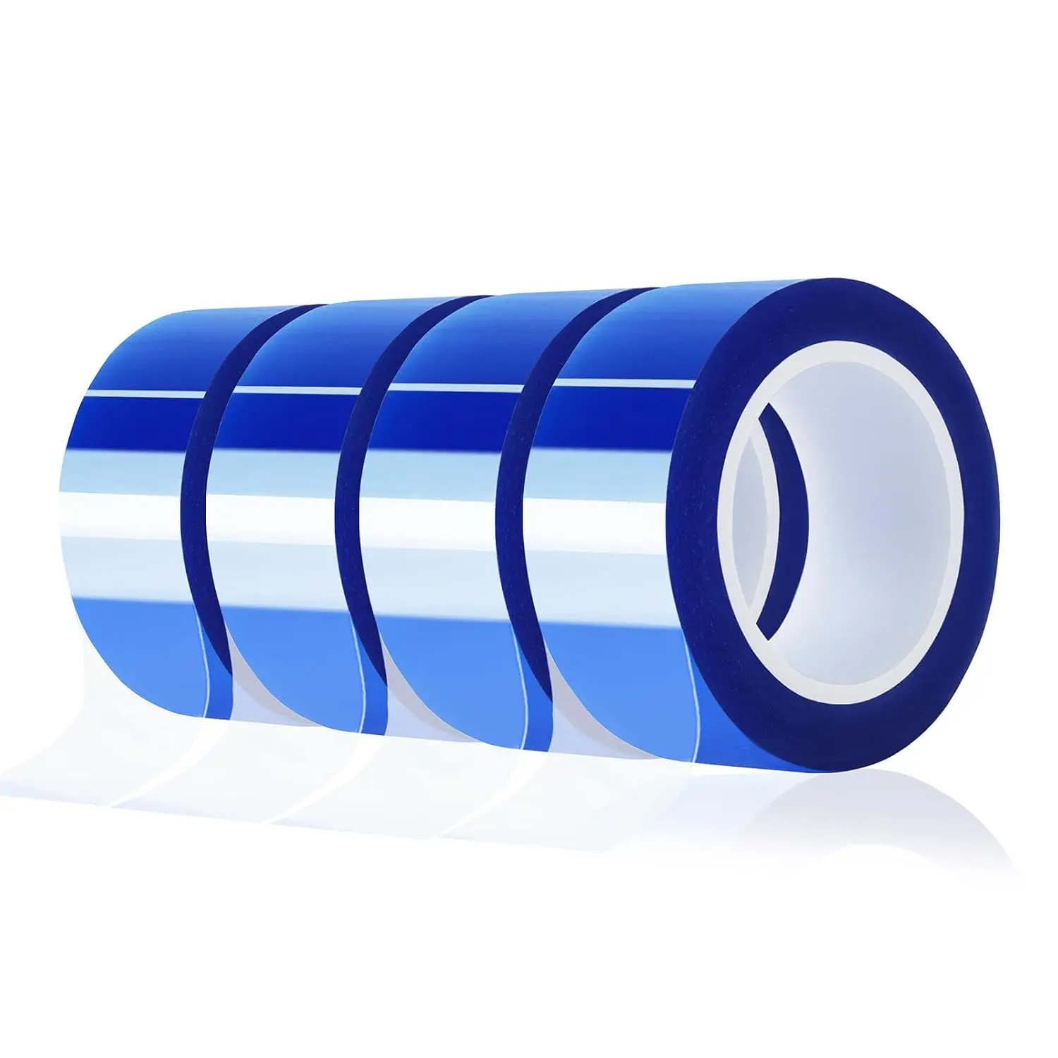 4 Rolls 20mm x16m(52FT) Blue Heat Tape High Temperature Heat Resistant Tape Heat Transfer Tape for Heat Sublimation Press Vinyl,No