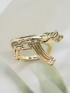 Hip Hop Punk Style Gun-Shaped Ring, Perfect for Daily Wear, Parties, Halloween, Easter, Valentine's Day Gifts, Best Gift for Boyfriend/father