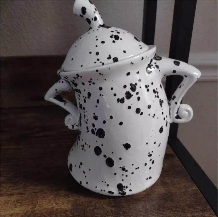 Funny Spoof Ceramic Cup Ornament, Creative Home & Garden Decoration, Unique Personality Storage Jar