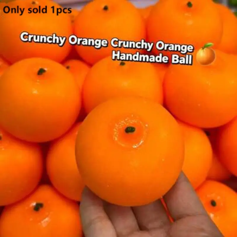 Crunchy Stress Ball, Soft Squishy Toy with Crunch Sound, Handmade Crispy Stress Relief Ball, Purely Manual Crafted, Squeeze Fidget Ball