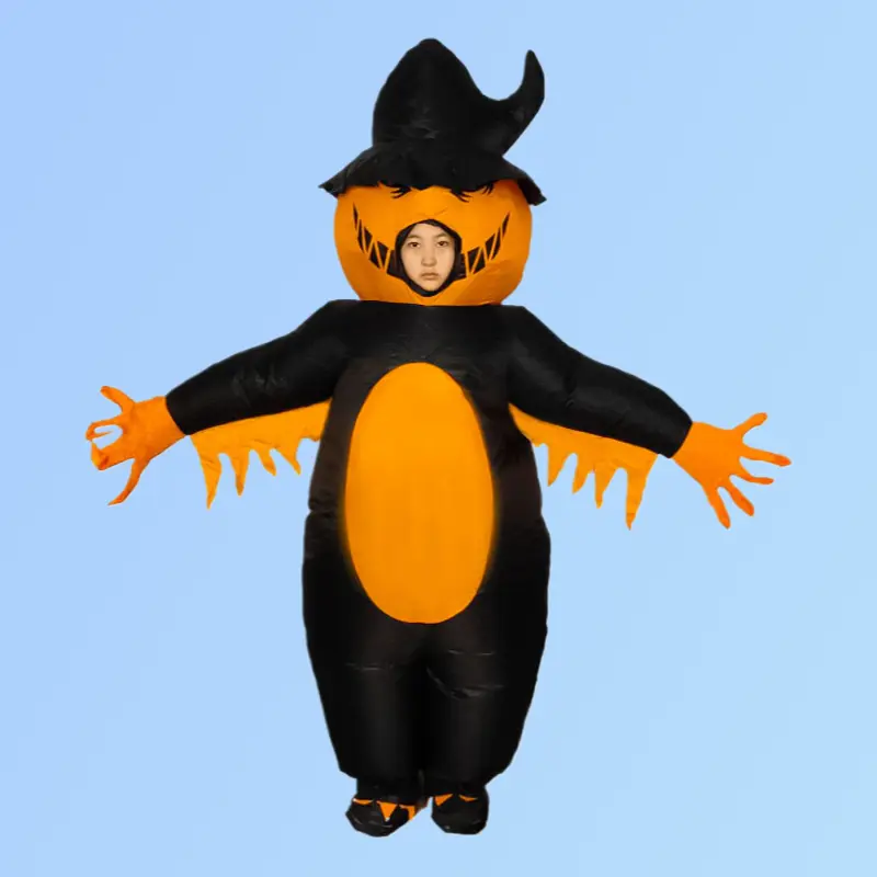 Halloween Inflatable Costume Pumpkin Faceless Witch Skeleton Outfit Adult Funny Cosplay Mascot Suit For Party Show