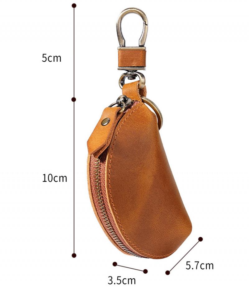 Car key case, creative and personalized key pouch for men and women, vintage leather car key protective cover, gift for boyfriend, holiday gift for dad