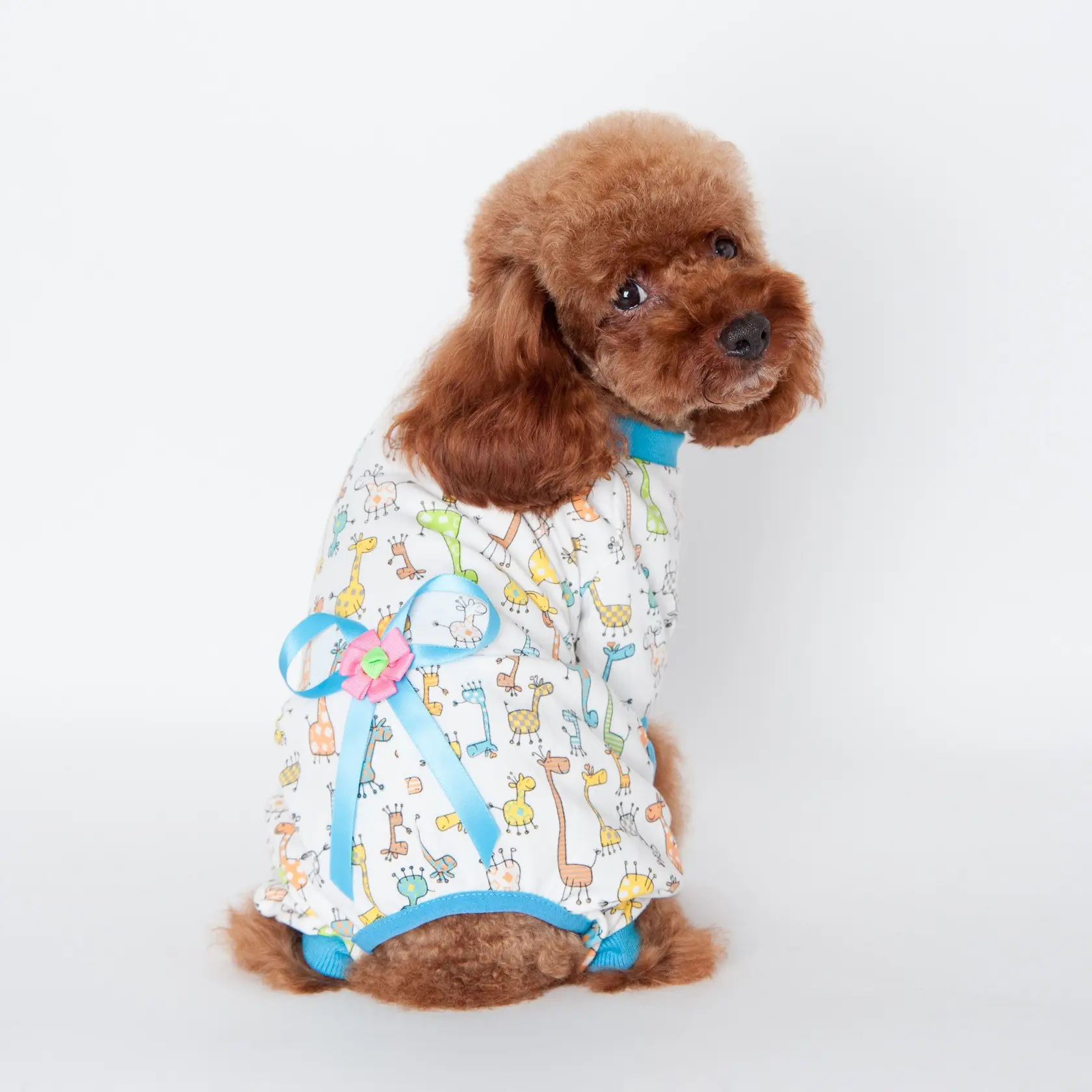 Koogal Dog Pet Bow Tie Pajamas, Cute Style, Elastic, Easy to Put On, S-2xl, Suitable for Dogs and Cats 3.3-30.9 Lbs, Small to Medium Dogs
