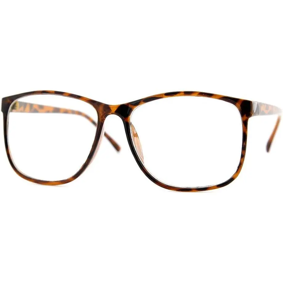 Large Nerdy Thin Plastic Frame Clear Lens Glasses
