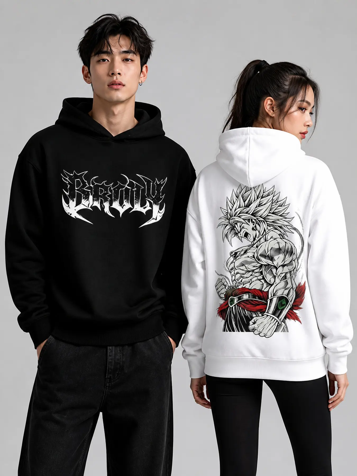 Dragon Ball Broly Power Crewneck Sweatshirt, Anime Oversized Pullover, Perfect Gift Cool Shirts, Graphic Oversized Heavyweight Fleece-Lined Sweatshirt and Hoodie for Men and Women, Workout Crewneck and Hoodie, Y2K Hoodie
