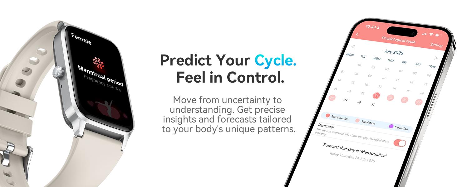 Fitness Tracker for Women Men, Activity Watch Compatible with Android iPhone, Step Counter with 110+ Sports, Sleep Monitor, Calorie Counter, IP68 Waterproof (Starlight, 1.57)