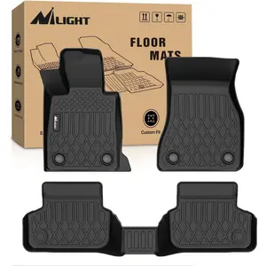 Nilight Reusable 4-Piece TPE Floor Mats for BMW 5 Series G30 (520i,530e,530i,535i,540i,540d,550i) 2017-2023, Custom-Fit Heavy-Duty All-Weather Floor Liners, Easy to Clean for Everyday Use