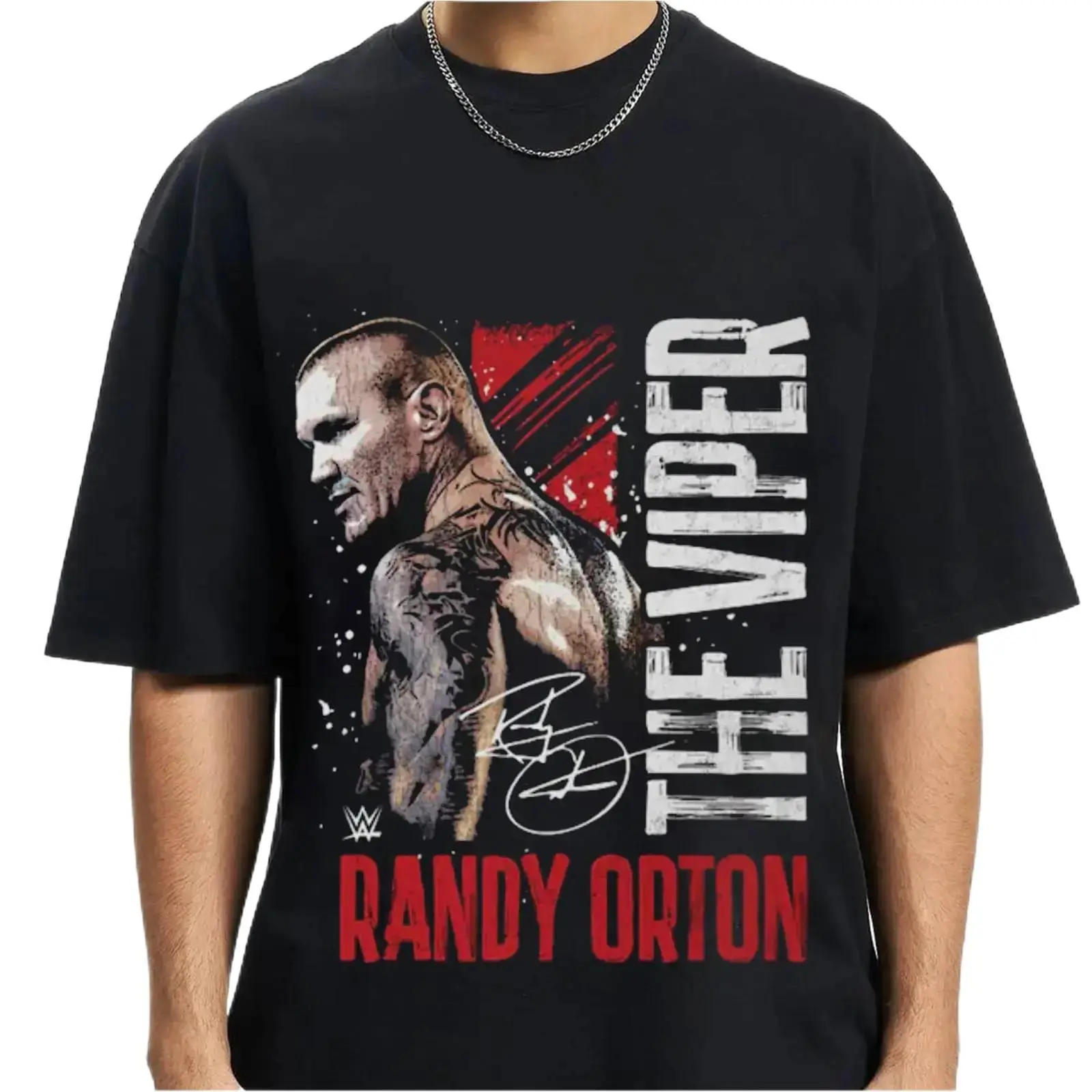 Wrestling Superstar Graphic T-Shirt, Unisex Casual Round Neck Streetwear Top, Heavy Cotton Collectible for Fans, Tshirt, Medium Length, Cold Wash, Plant Pattern, Tops, Street Chic, Crew Neck, Pure Cotton, Short Sleeve