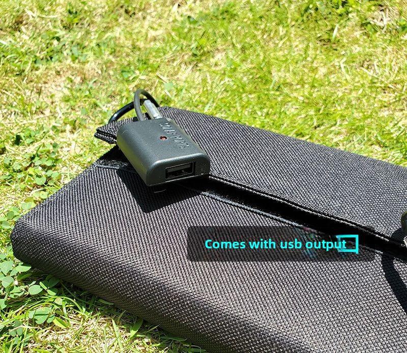 Portable Solar Power  Foldable Monocrystalline Solar Charger with Stabilizer Outdoor Emergency Power Supply for Camping Travel Phone Fast Charging