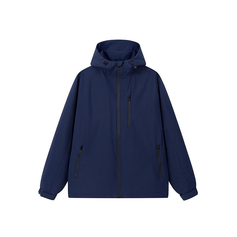 Men's Waterproof Soft Shell Hooded Jacket, Windproof Outdoor Hiking Windbreaker, Casual Streetwear for Men