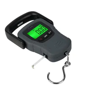 Digital Fish Scale, Electronic Hanging Fish Weight Scale with Large Handle & Measuring Tape, 110lb/50kg Fishing Scale, 3 AAA Batteries Included, Fishing Gifts  Men