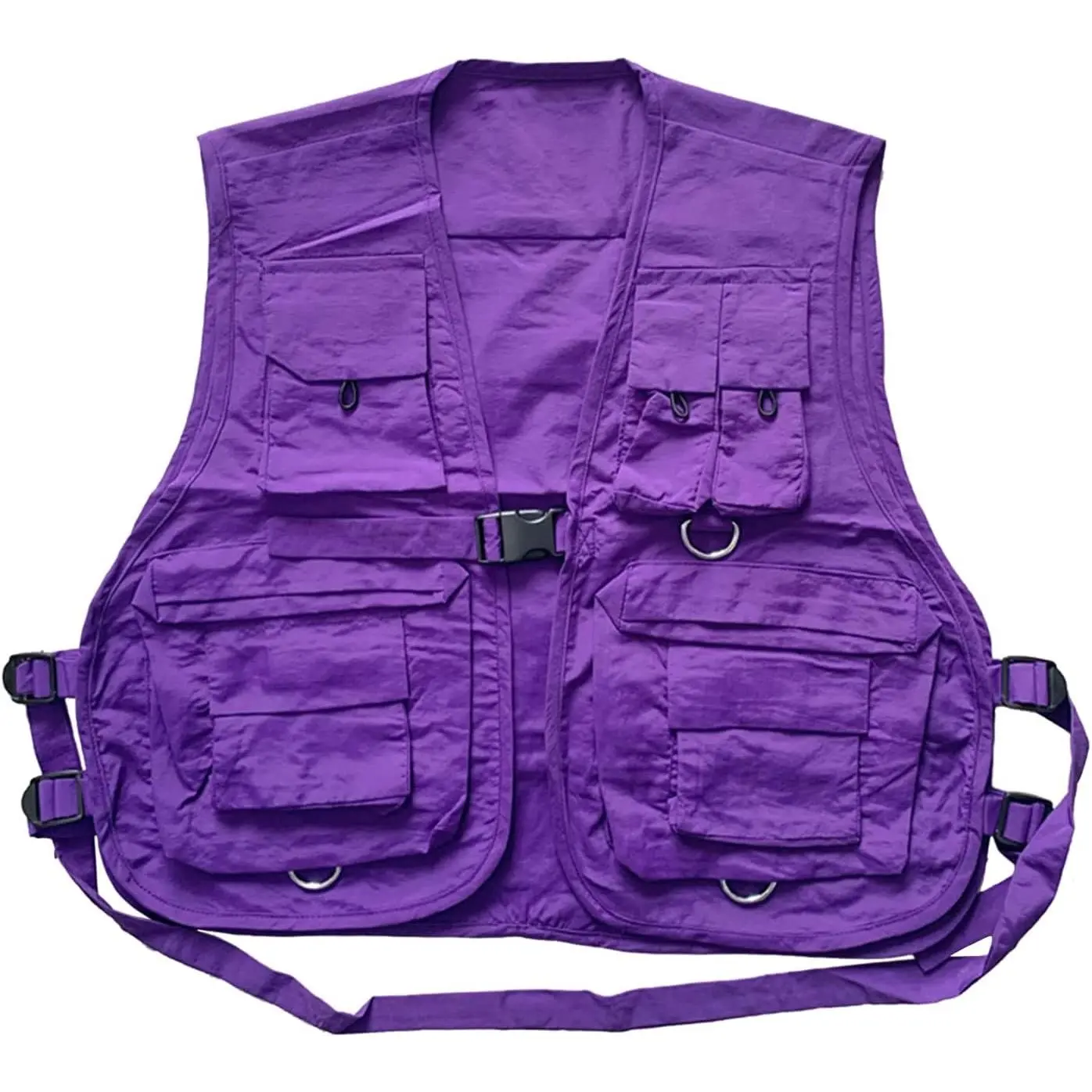 Women's Outdoor Fishing Safari Buckle Vest Multi-pocket Photography Vest
