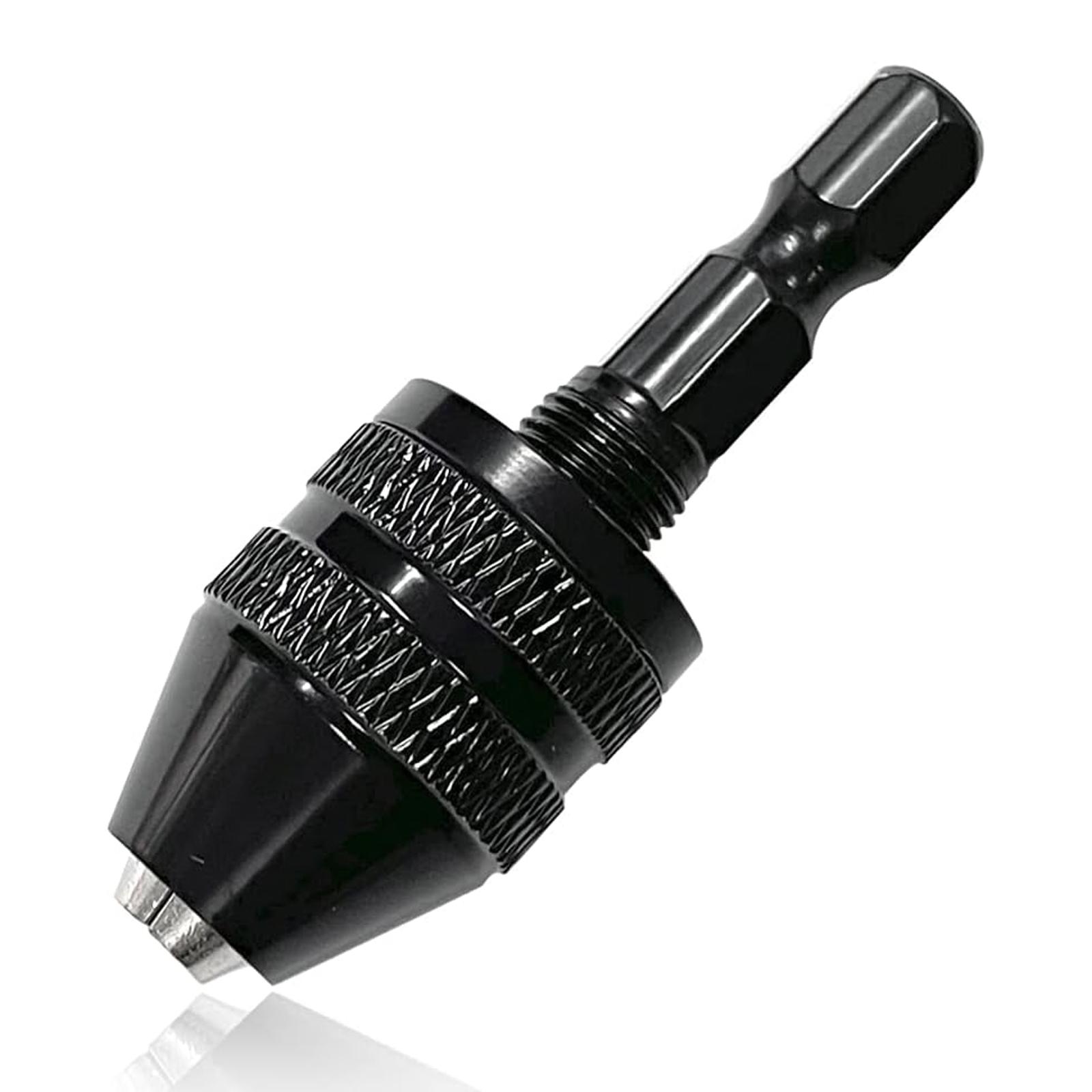 Keyless Drill Chuck Adapter, 0.3-3.4mm Electric Tool Conversion Head, Anti-slip & Anti-corrosion Metal Chuck, Multifunctional Extension Rod Kit