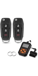 Flip Fob Replacement Fits for 2015 2016 Ford F150 Fob F250 F350 2017 2018 2019 2020 Explorer (2016-2022) F350 F450 Ranger Ecosport Bronco Keyless Entry Remote Fob N5F-A08TAA (Pack of 2)