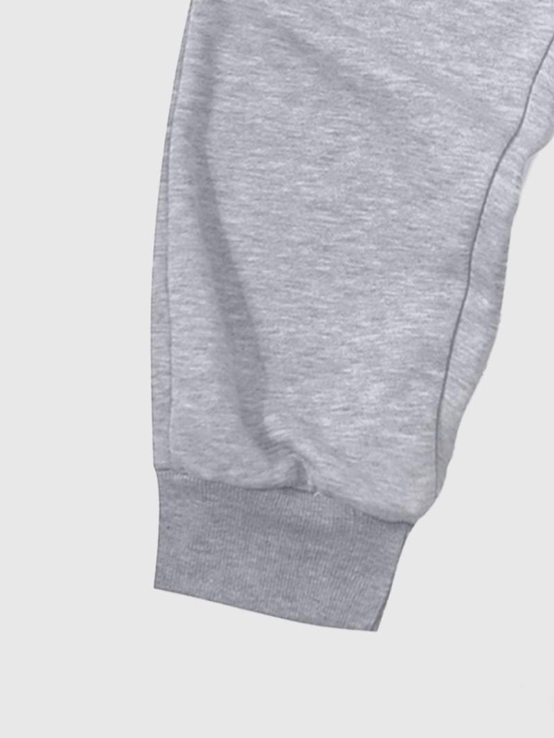 Men's Plush Hoodie & Drawstring Waist Sweatpants Two-Piece Set, Casual Lounge Set, Men's Spring & Fall Clothes