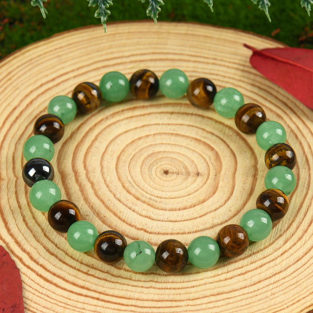 1pc Arpurraina Money Attraction Bracelet with Green Aventurine & Tiger Eye - blue friendship bracelet beaded jewelry protection bracelet encouragement gift fashion artificial bracelet of the day Colorblock Beaded Crystal Bracelet 1pc Arpurraina Money Attraction Bracelet with Green Aventurine & Tiger Eye - blue friendship bracelet beaded jewelry protection bracelet encouragement gift fashion artificial bracelet of the day Colorblock Beaded Crystal Bracelet