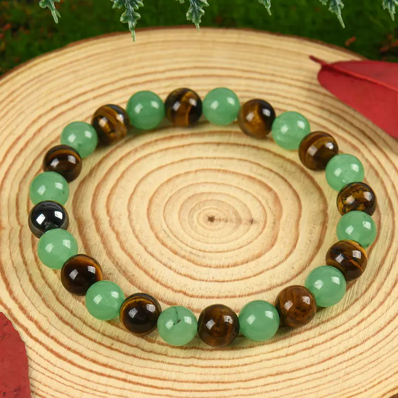 Unisex Tiger Eye & Green Aventurine Beaded Crystal Bracelet - Adjustable Size (5.9-7.87in) Charms for Unisex Wear, Abundance, Wealth-Attracting Adult Costume Jewelry Unscented Anniversary Accessory Unisex Tiger Eye & Green Aventurine Beaded Crystal Bracelet - Adjustable Size (5.9-7.87in) Charms for Unisex Wear, Abundance, Wealth-Attracting Adult Costume Jewelry Unscented Anniversary Accessory