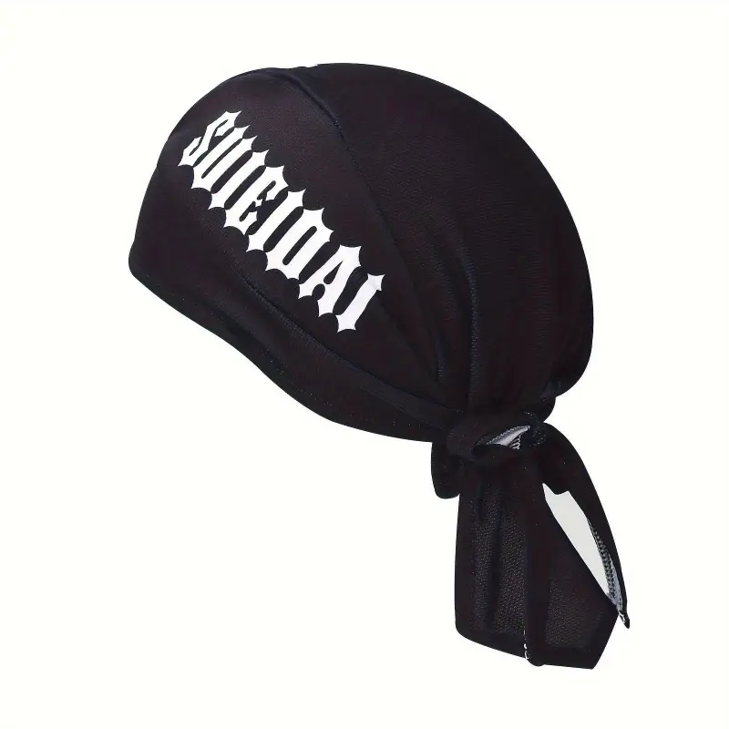 Black Pirate Cycling Headband Breathable Quick Dry Sports Headband with Sweatband for Running Gym Outdoor Activities