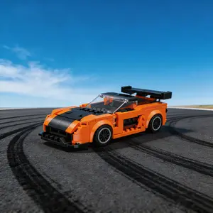 Racing Theme Building Block Toy, DIY 3D Model Decor, High Fidelity Abs Material, Multiple Colors, Perfect for Racing Enthusiasts