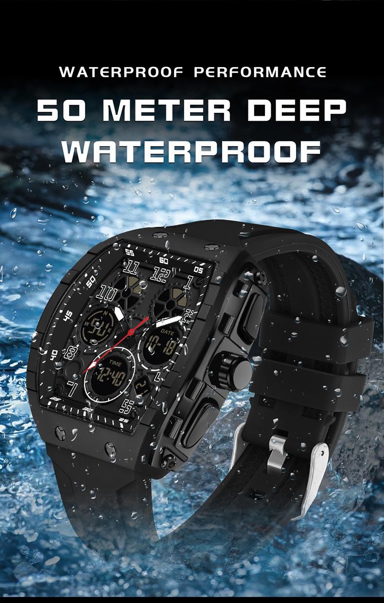 Ladies' sporty digital watch, fashionable digital watch with luminous and alarm functions, modern waterproof unboxed electronic watch,-quality design