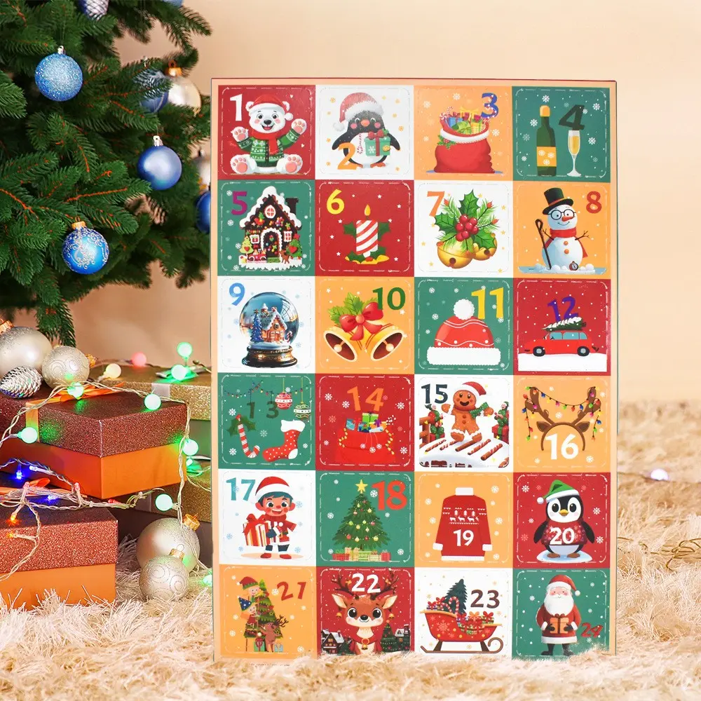 24-Compartment Christmas Gift Packaging Box, Empty Surprise Gift Box, Ideal for Gifting, Best Choice for Holiday Presents, Gift Wrapping Box