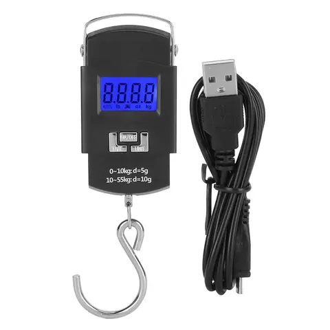 Upgraded Portable Luggage Scale 50kg/110lb Electronic Digital Suitcase Weight Scale Travel Bag Hanging Weighing Scale Gauges Hand Tools