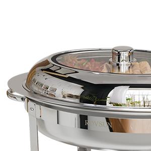 ROVSUN 2/4 Packs Oval Chafing Dish for Buffet, 6QT Stainless Steel Chafing Dish Buffet Set with Glass Lid, Chafers and Buffet Warmers Sets for Party, Catering, Wedding, Banquet, Graduation