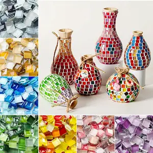 200pcs Mosaic Glass Tiles, Handmade DIY Art Supplies, for Creative Art, Painting and Jewelry Making 8 different styles of color combinations