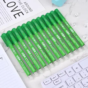 12 count Erasable Gel Pens, Fine Point 0.7mm Gel Pen Make Mistakes Disappear, Green Color Inks for Completing Sudoku and Crossword Puzzles (Green)