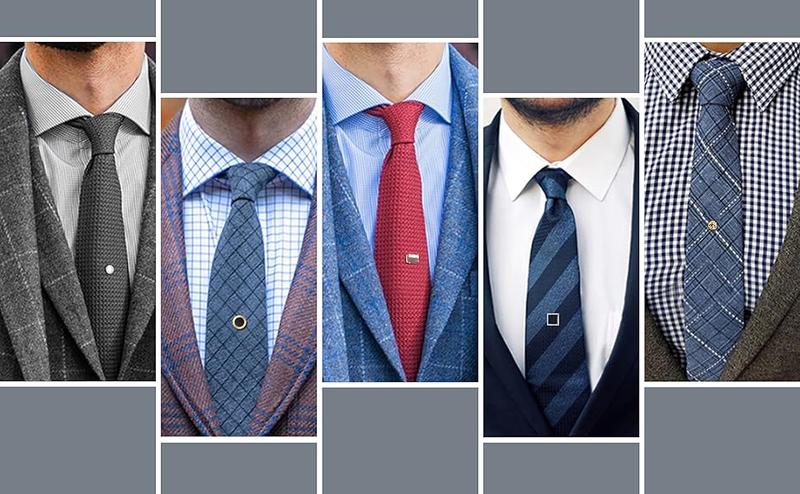 THUNARAZ 8 Pcs Vintage Tacks for Men Regular Ties Necktie Cool Pins With Chain for Dates Engagements Wedding Business Banquets Anniversaries Birthday Important Occasions Men's Jewelry for Christmas Gift