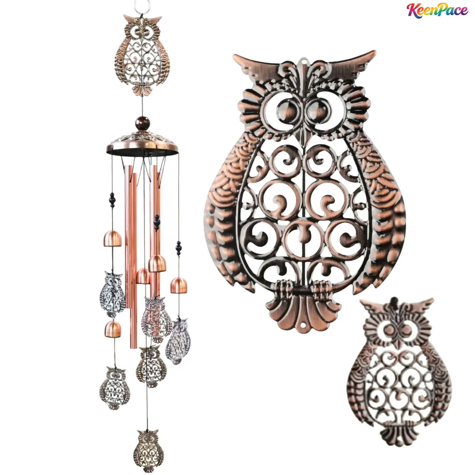 2026 New Aluminium Owl Outdoor Wind Chime, Cute Animal Hanging Windbell Ornament With Crisp Melodic Tone, Weatherproof Rust-Proof Decor Suitable For Garden Yard Patio Home