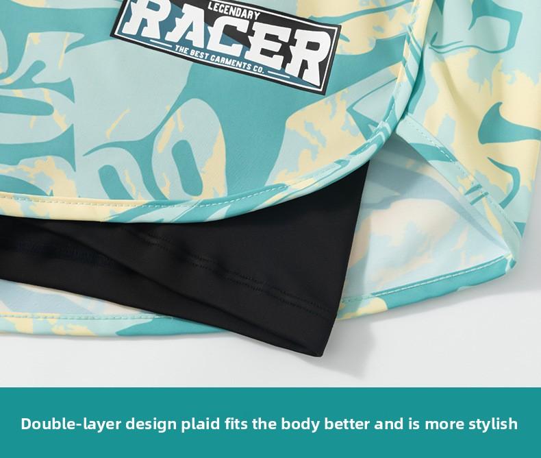 Adult Swimming Trunks Men's Flat-angle Five-point Swimsuit Set Anti-embarrassment New Professional Beach Adult Swimming Equipment