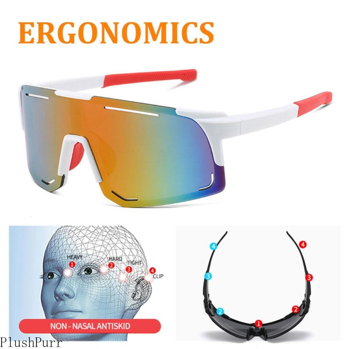 3-Pack Polarized Cycling Sunglasses - UV Protection Windproof Glasses for Men & Women, Road Riding Bike Sport Eyewear with Polarized Lens