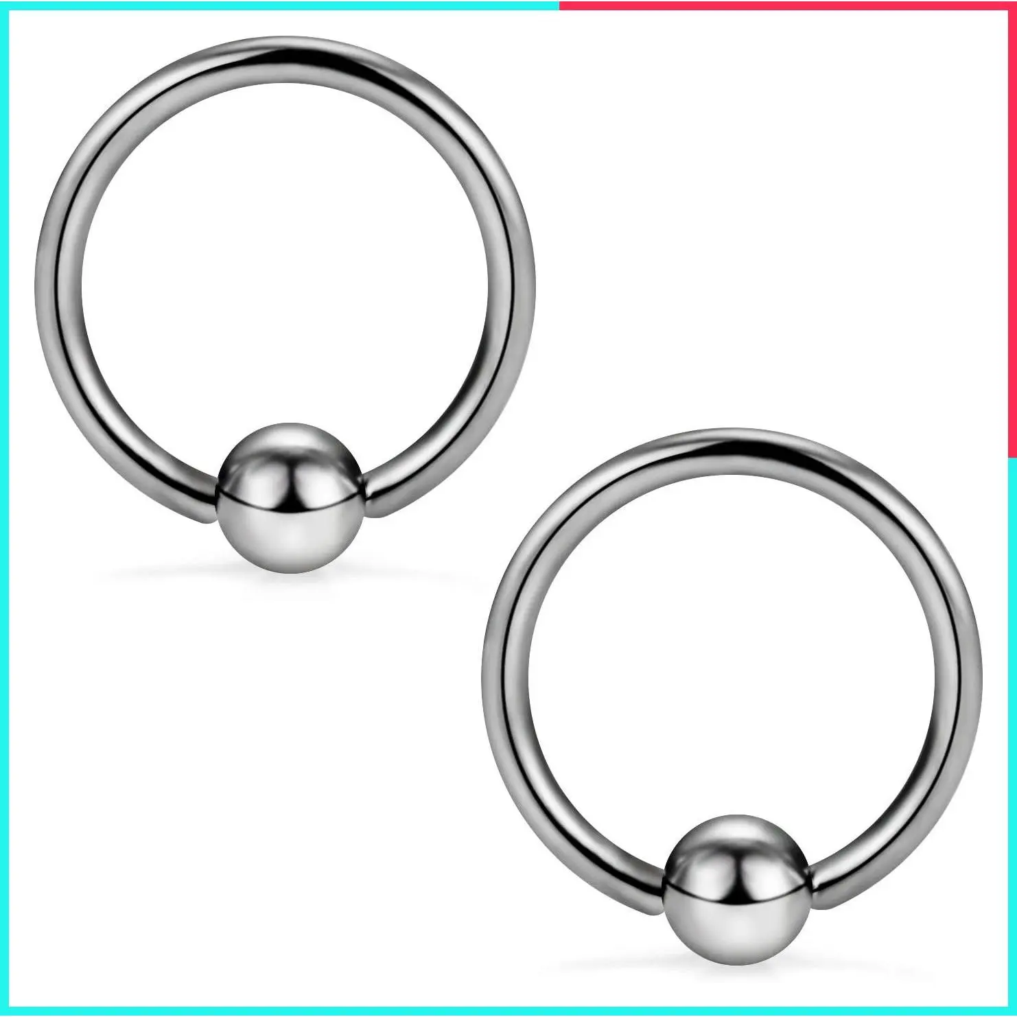 14G G23 Titanium Captive Bead Ring 2-8PCS Nose Hoop Helix Daith Cartilage Tragus Earrings Nipple Eyebrow Body Piercing Jewelry 10mm 12mm 14mm 16mm