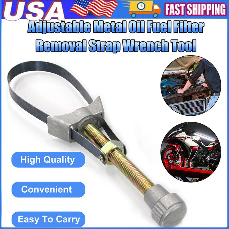 USA NEW Auto Car Diameter Adjustable Oil Filter Removal Strap Wrench Tool