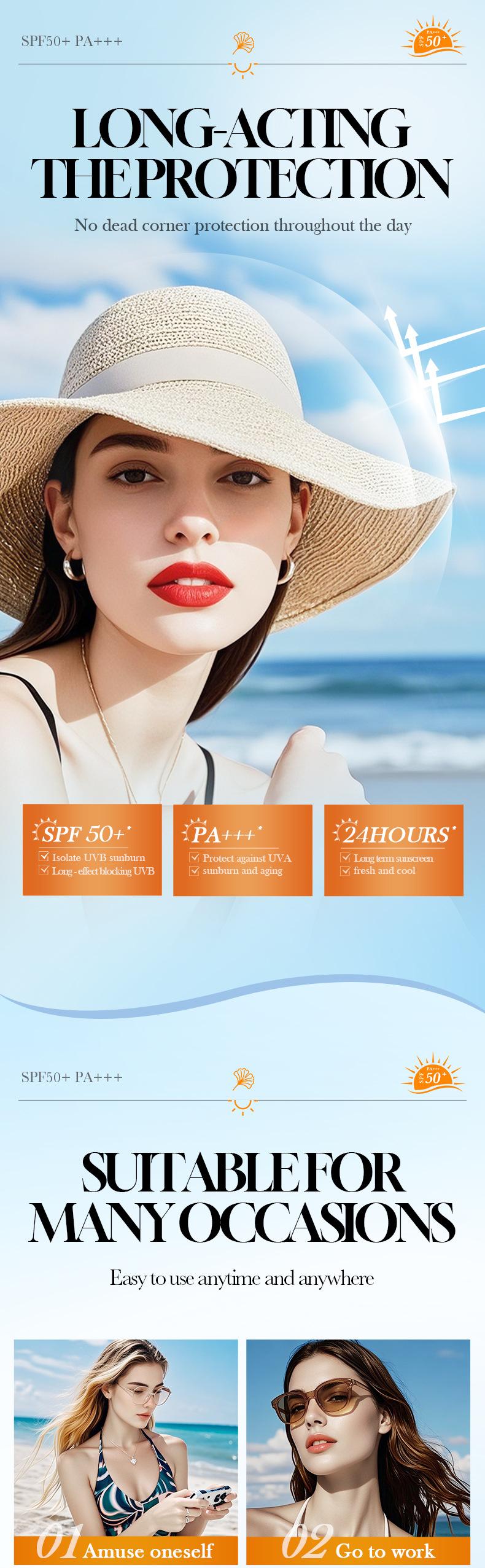 Daily Centella Asiatica Sunblock Broad Spectrum Sunscreen Hydrating Calming Skin Barrier Repair Oil Free Non Sticky Sun Protection SPF50+ PA+++ 50g