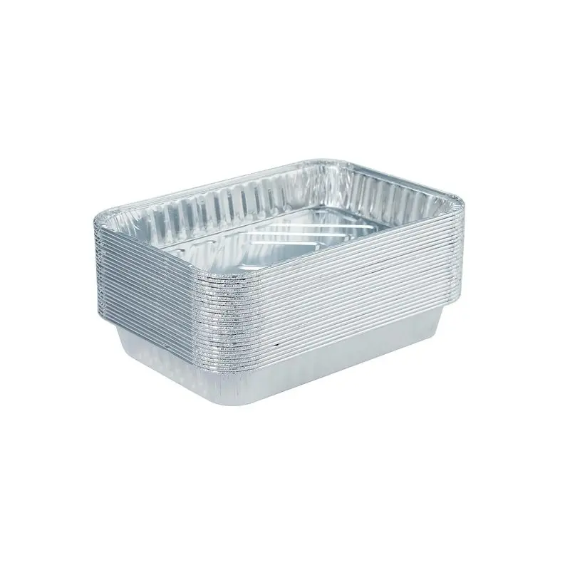 30-Pack 8.5 x 6-Inch Disposable Aluminum Foil Grill Drip Pans, Easy-Clean BBQ Grease Cup Liners for Gas Grills, Outdoor Barbecue Cooking and Grill Accessories