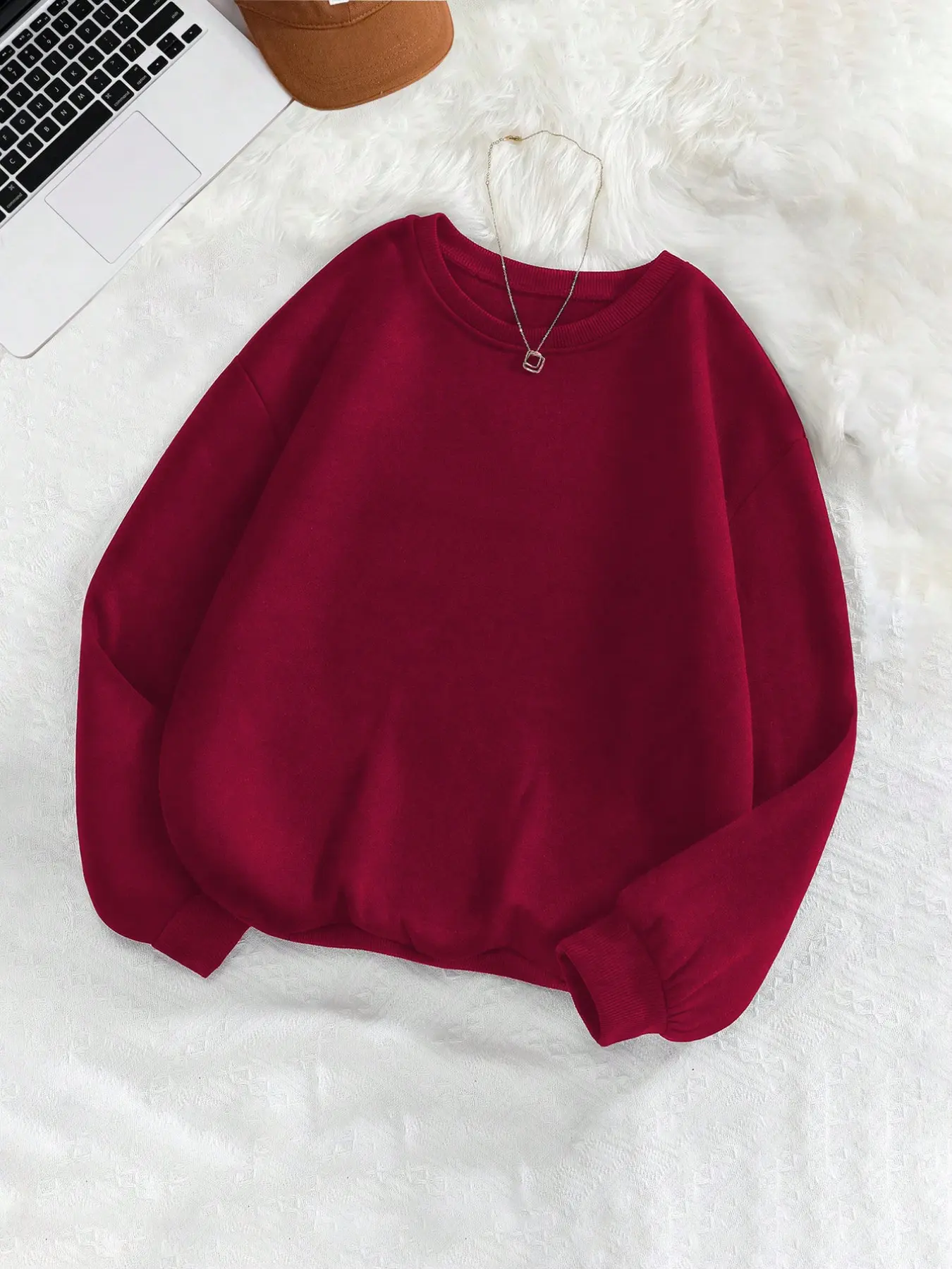 Women's Pullover Sweatshirt, Casual Letter Pattern, Loose-Fitting, Fall & Winter Outdoor Wear, Comfortable Women's Top