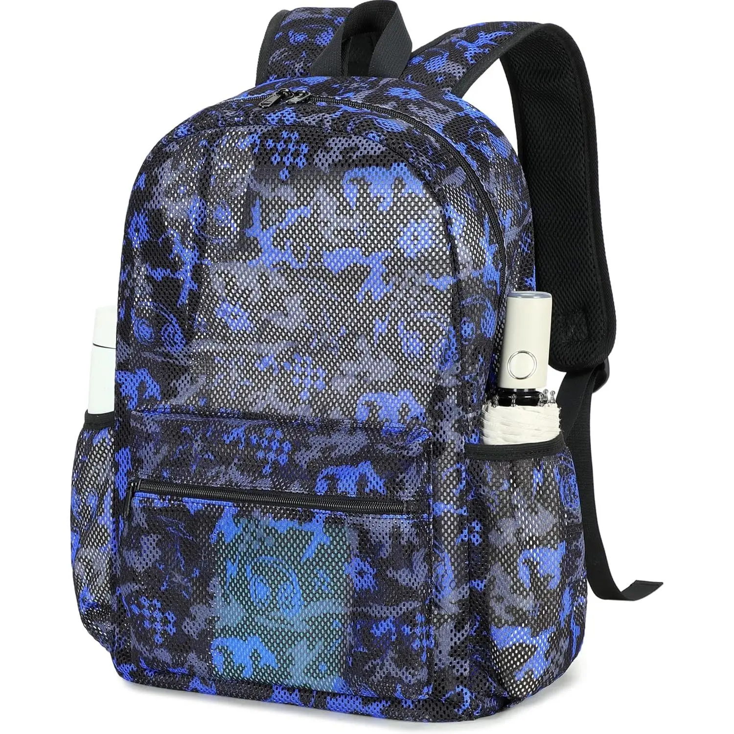 Mesh Backpack for Girls  Semi-Transparent School Bookbag See Through Beach Bag Daypack