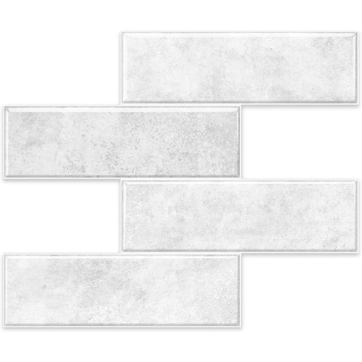 10 Sheets Thicker Peel and Stick Self Adhesive Wall Tiles Backsplash for Kitchen and Bathroom 12"x9.8" Light Gray
