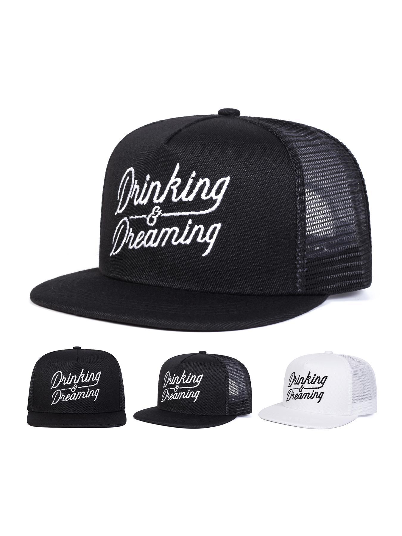 Drinking & Dreaming Trucker Hat, Casual Outdoor Adventure Hat for Men & Women, Fashion Accessories for Daily Wear