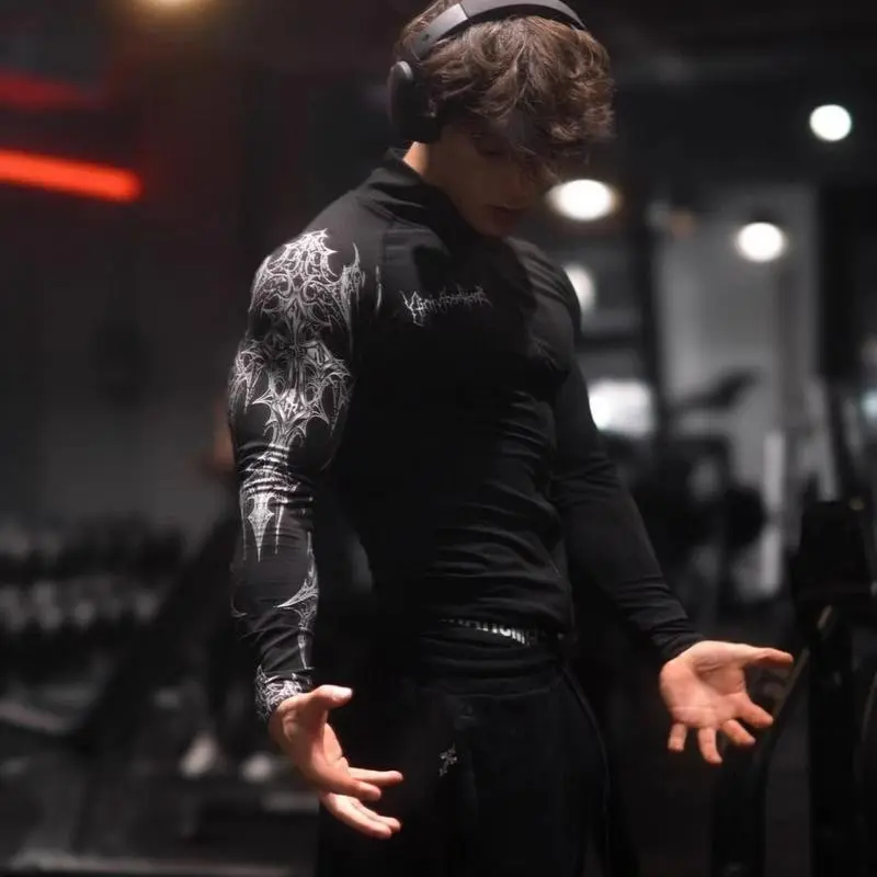 Men's Slim Fit Compression Workout Jacket Quick-Dry Moisture-Wicking Full Zip Athletic Top for Gym Running Training High-Elastic Fabric