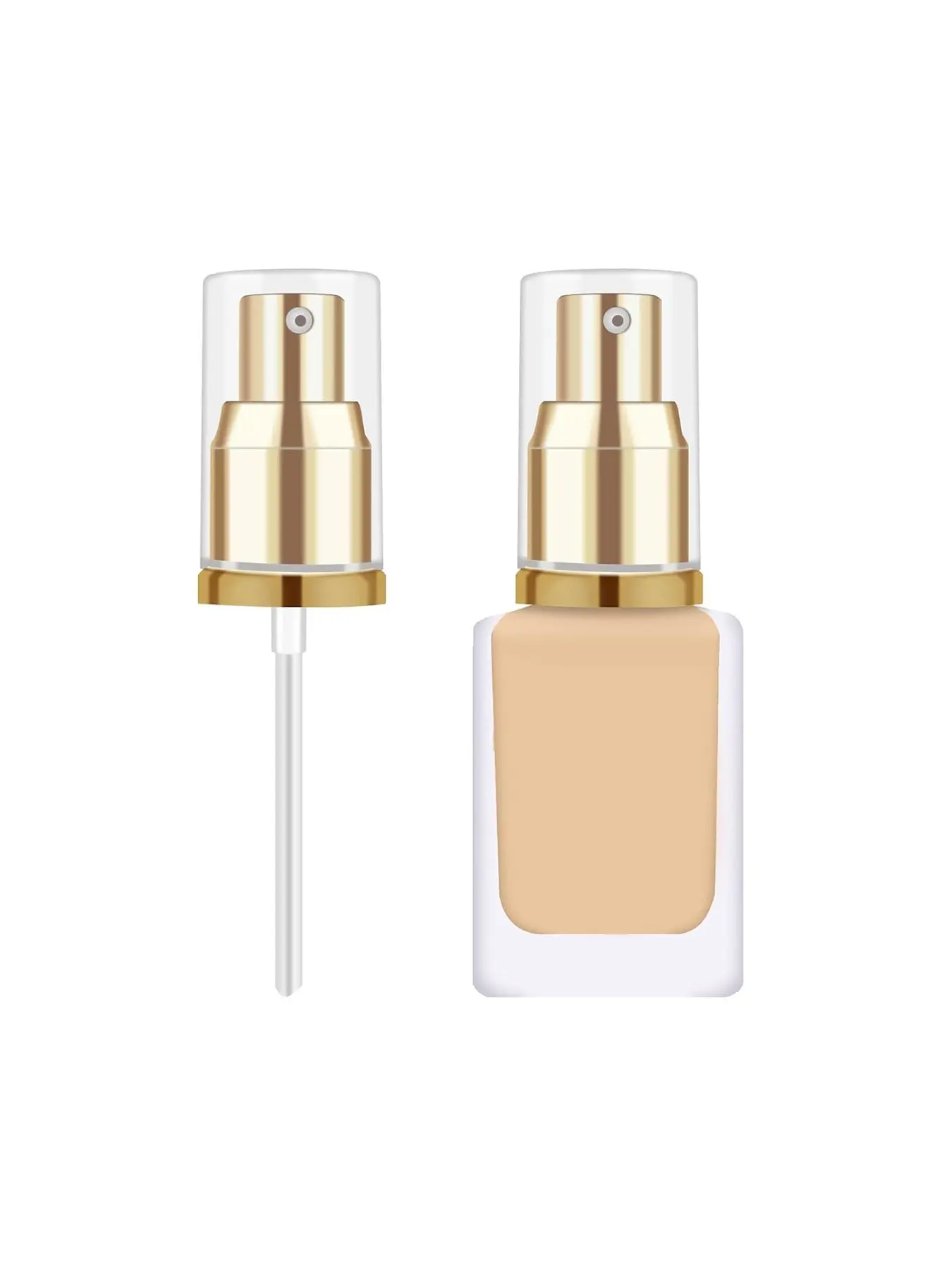 1/2 Pack 30ML Foundation Pump for Double Wear, Portable Leak-Proof Replacement Pump Head, Travel-Friendly Makeup Tool