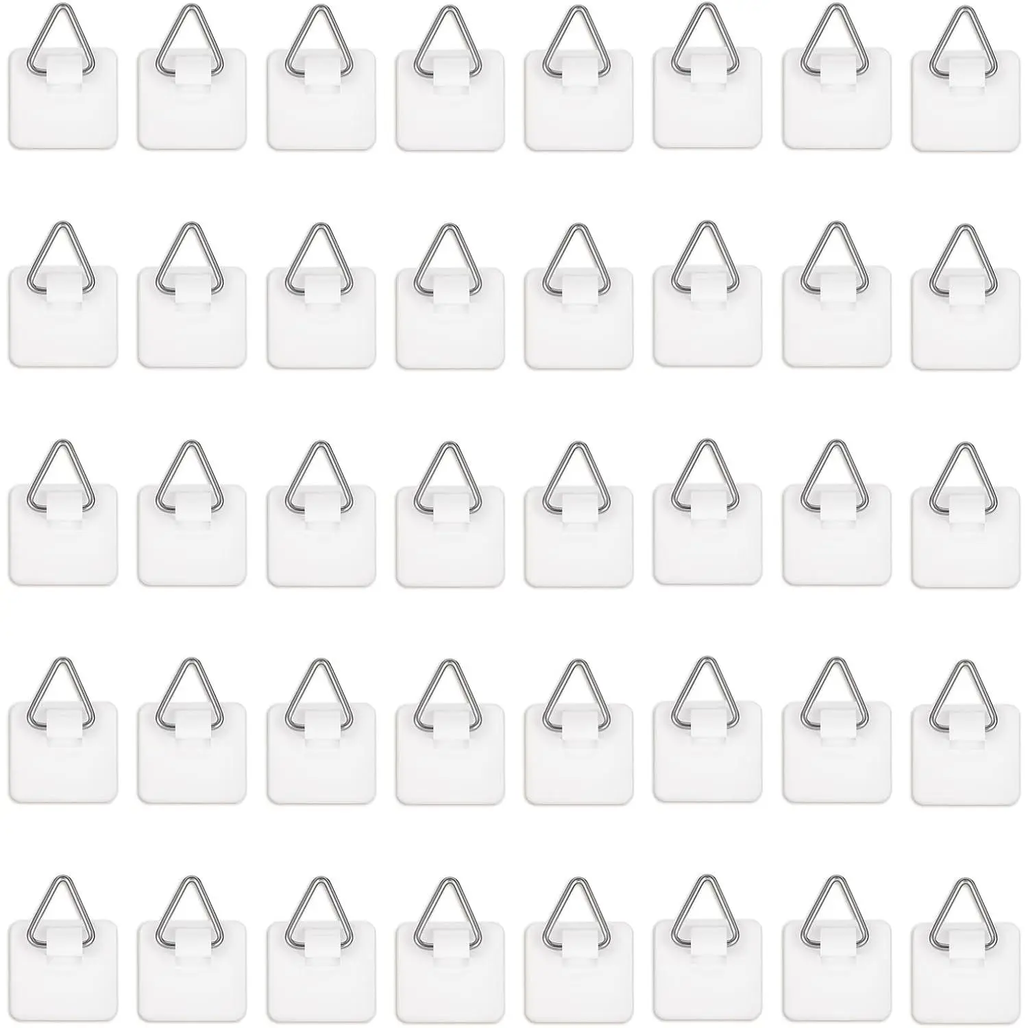 40 count Adhesive Picture Hangers for The Wall Plate Hangers Stick  Hooks Sticky Picture Frame Hooks for Pictures Frames Heavy Duty Pictures  Hoops Without Nails