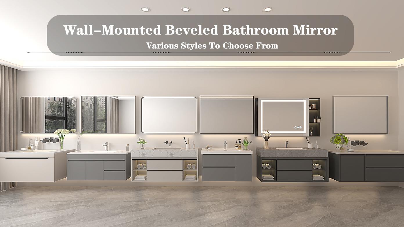 40x30inch Glossy Black Bathroom Mirrors For Wall Rectangle Vanity Mirror Corner Hangs Farmhouse Mirror Modern Metal Framed Rectangular Mirror, Decorative Square Corner Mirror(Horizontal & Vertical)