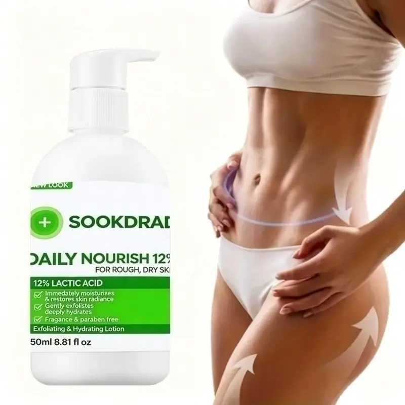 Exfoliating Moisturizing Body Lotion, 12% Lactic Acid, Instant Hydration, Shoulder Back Limbs, Daily Care, 250ML, Dry Skin, Seasonal Care